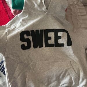 Light Gray Hoodie with SWEET Applique